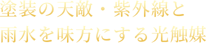 01.塗装の天敵・紫外線と雨水を味方にする光触媒