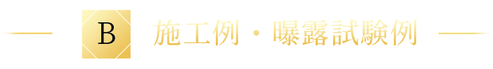 B 施工例・曝露試験例