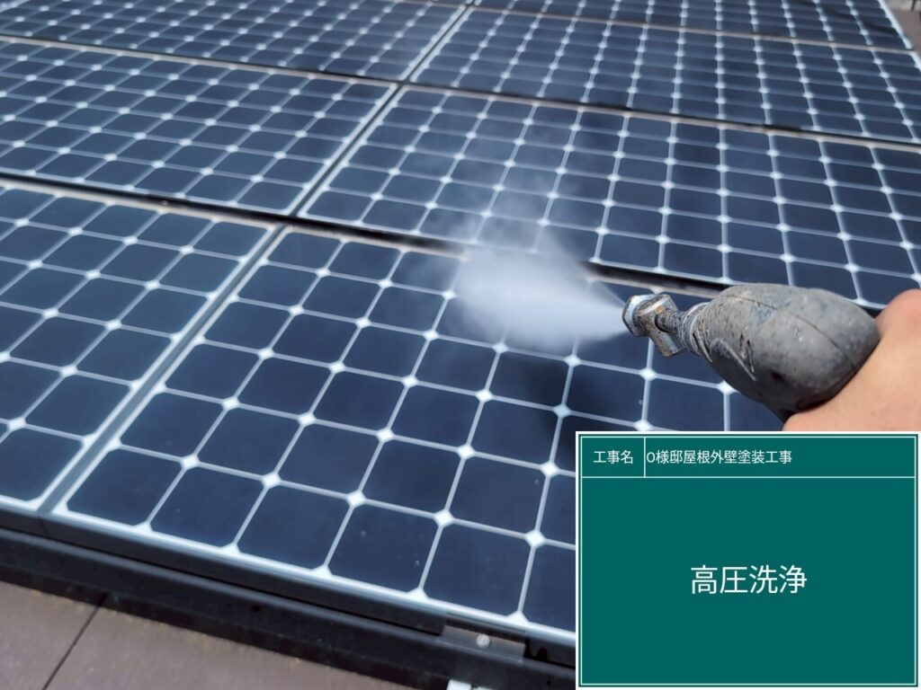 太陽光パネル高圧ジェット洗浄